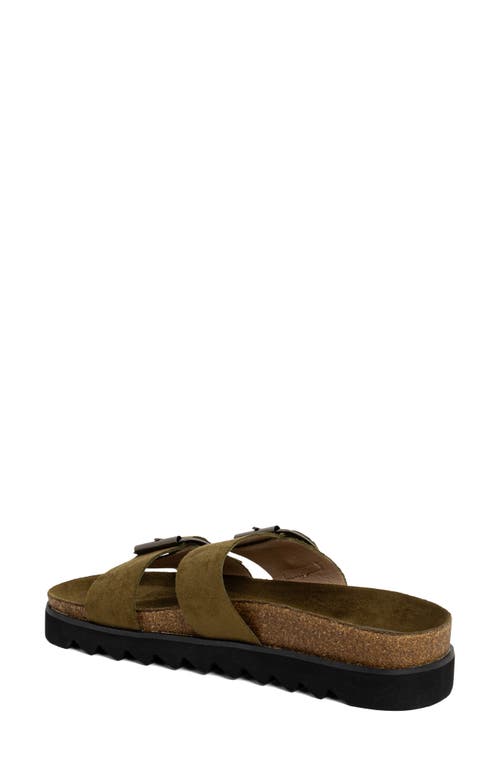 Shushop Carla Slide Sandal In Green