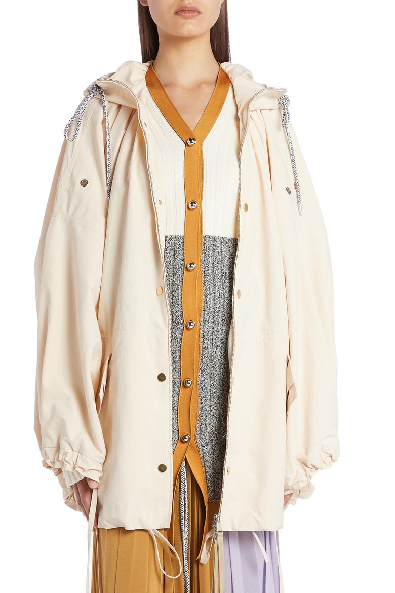 2 Moncler 1952 Drawstring Balloon Jacket, Main, color, OPEN WHITE