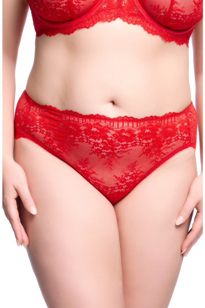 Floradora High Cut Briefs, Main, color, FLAME