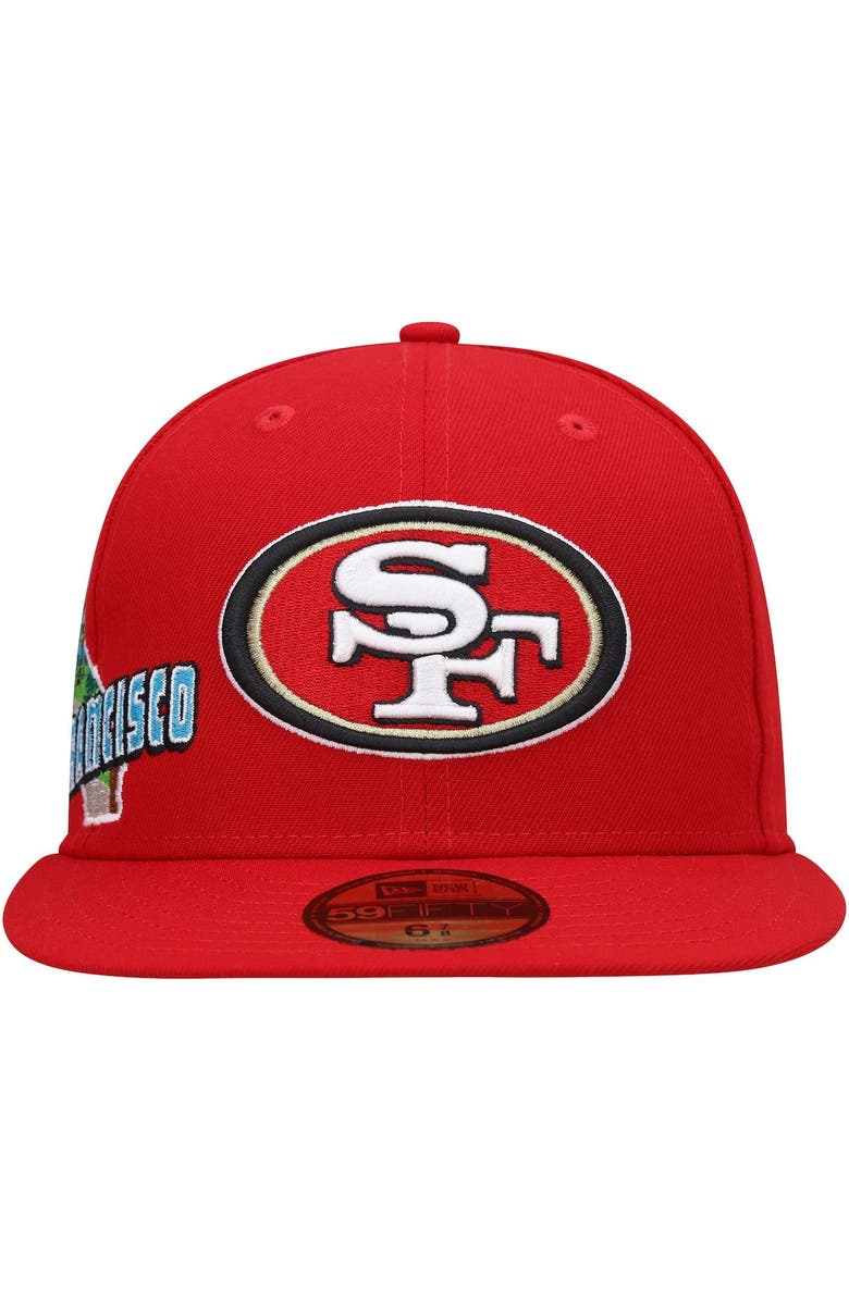 New Era Men's New Era Scarlet San Francisco 49ers Stateview 59FIFTY Fitted Hat, Alternate, color, Scarlet