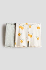 H&M 2-pack ribbed cotton bike shorts