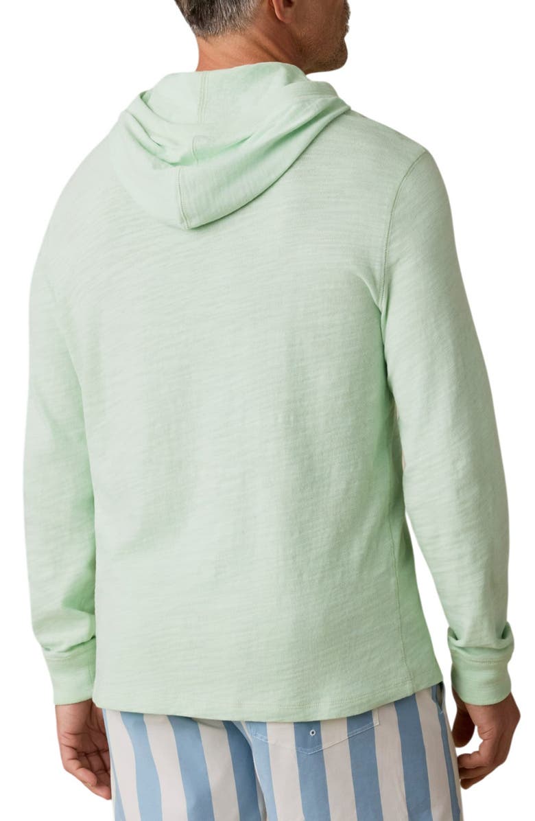 Faherty Sunwashed Organic Cotton Slub Hoodie, Alternate, color, Beach Sky Stripe