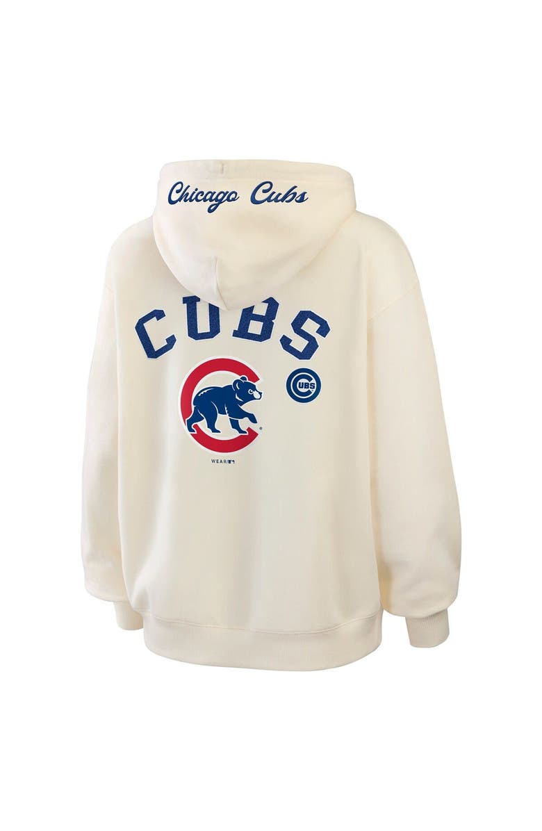 WEAR by Erin Andrews Women's WEAR by Erin Andrews Cream Chicago Cubs Full-Zip Hoodie, Alternate, color, Cream