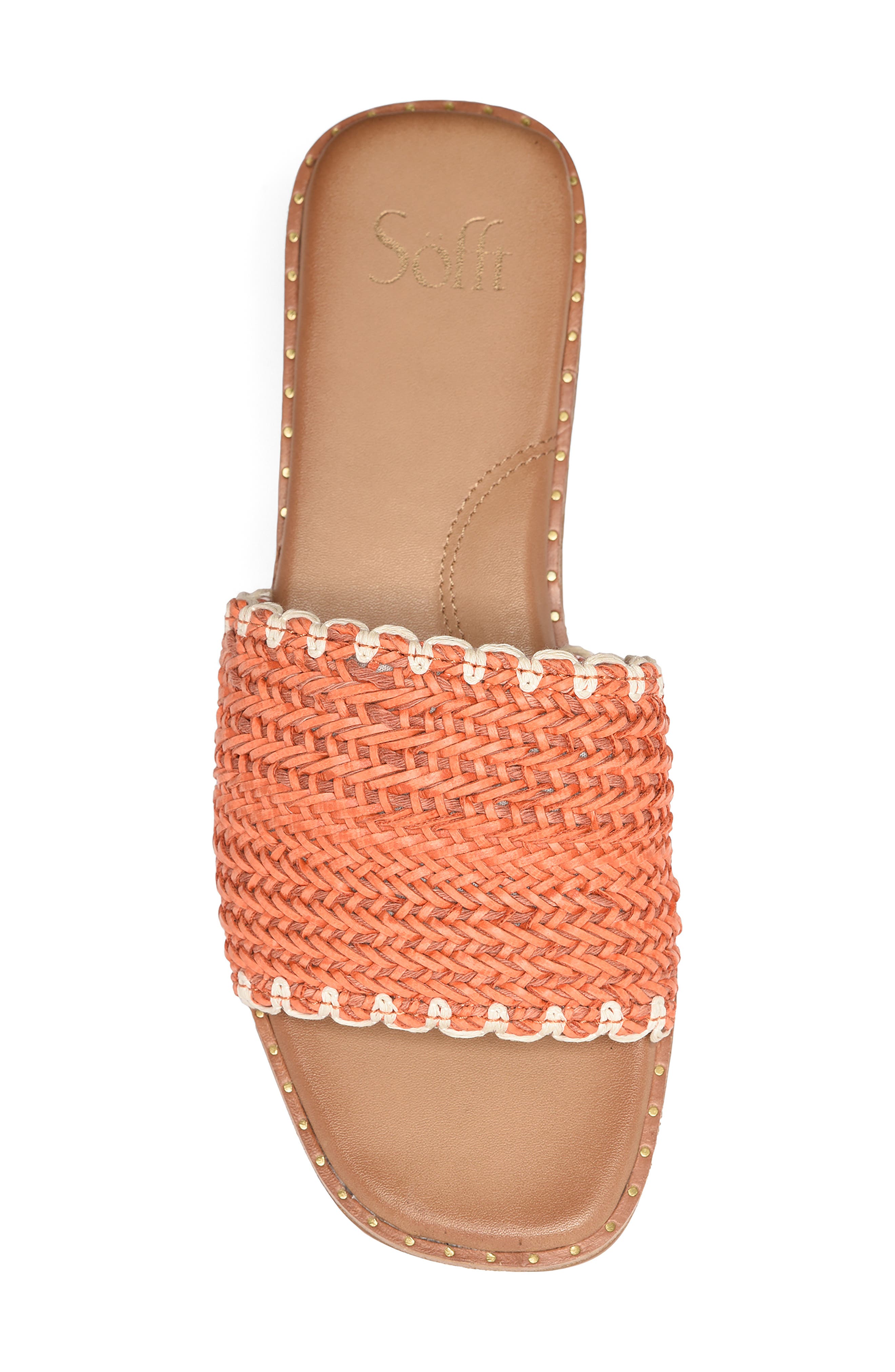 Elsa Slide Sandal, Alternate, color, PAPAYA