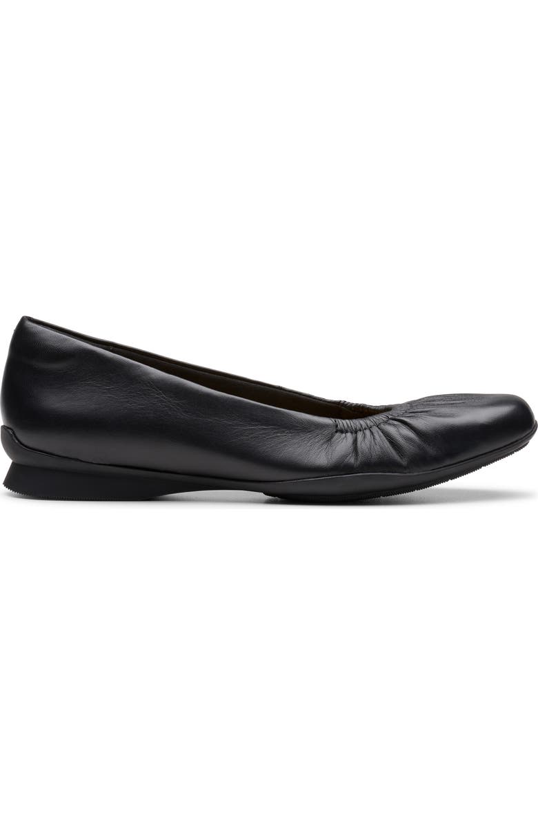 Clarks<sup>®</sup> Jazmynn Lo Ballet Flat - Wide Width Available, Alternate, color, Black Leather