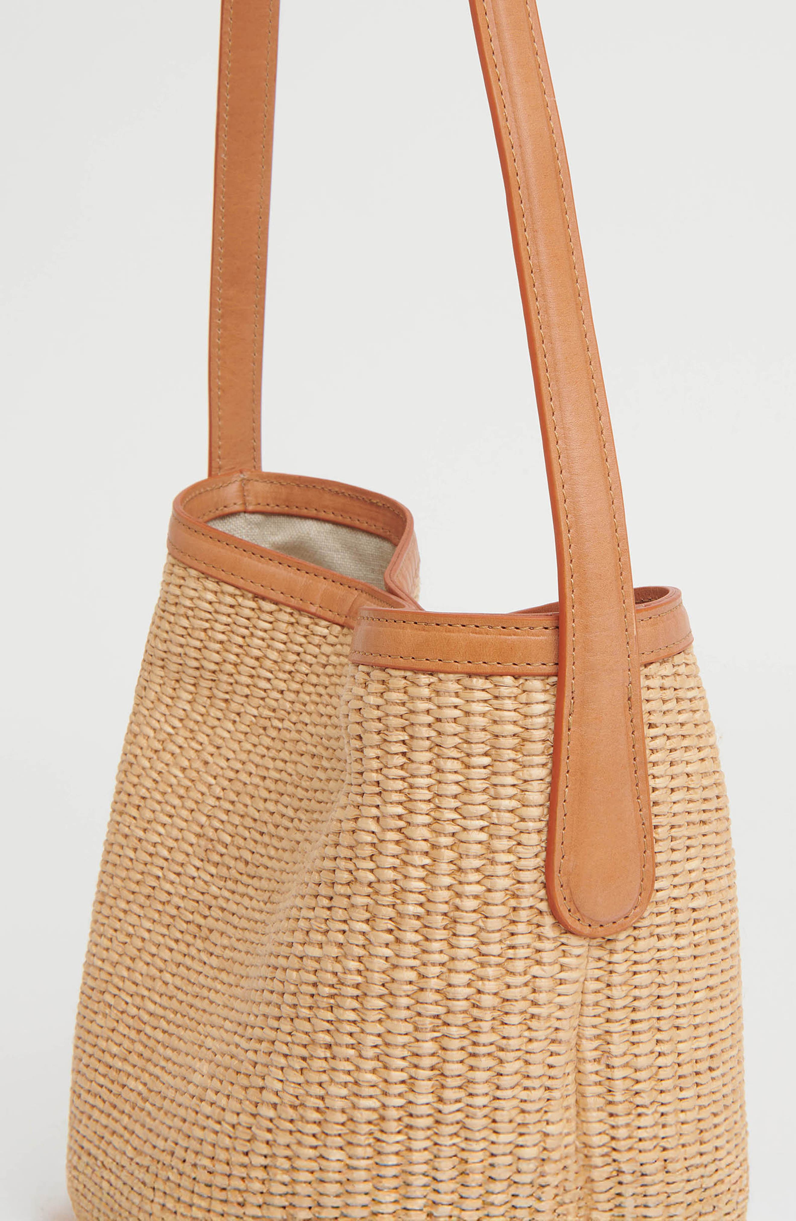 Mansur Gavriel Mini Everyday Raffia Cabas Hobo Bag, Alternate, color, 
