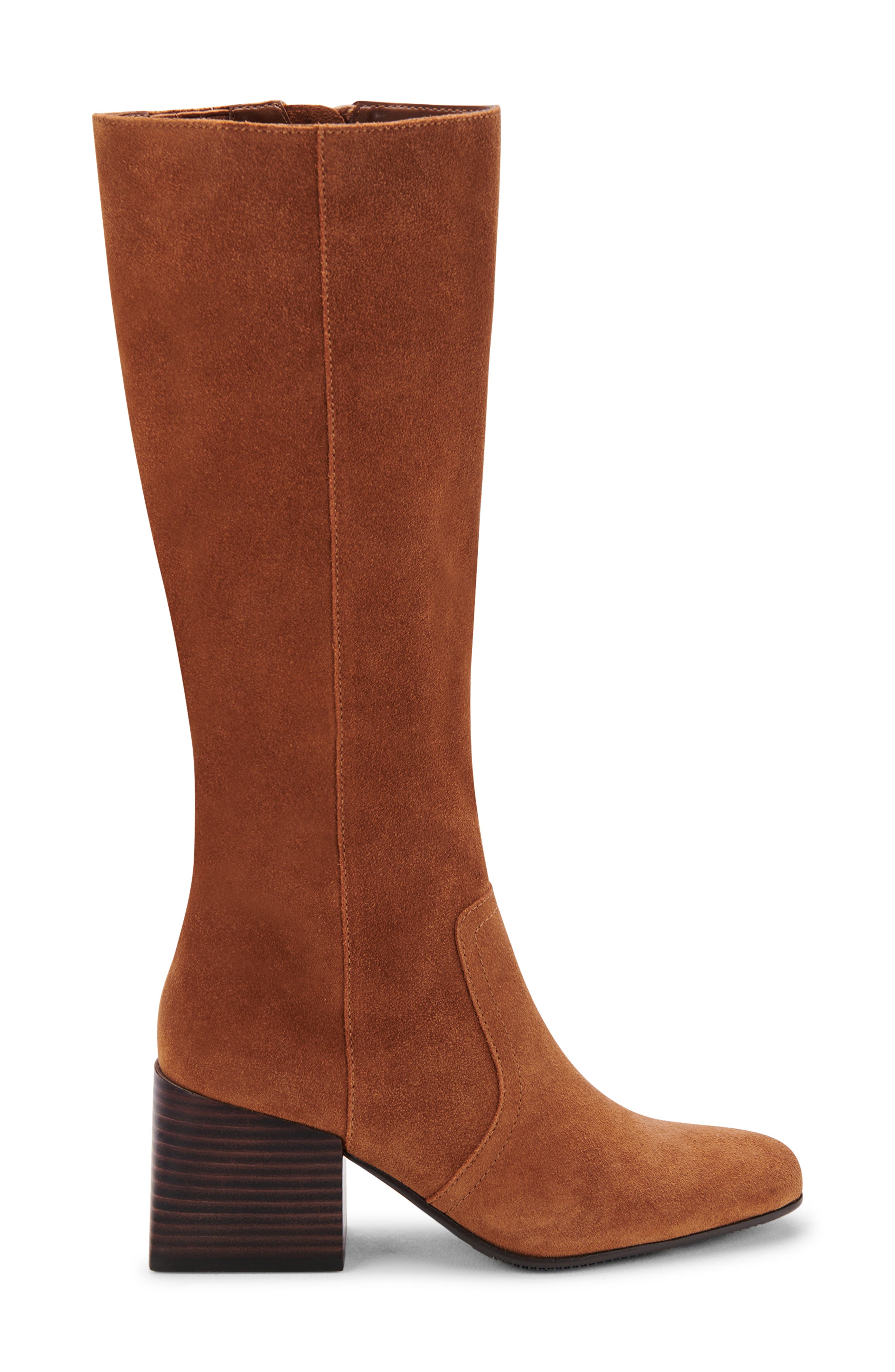 Blondo Tessa Waterproof Knee High Boot, Alternate, color, Cognac Suede