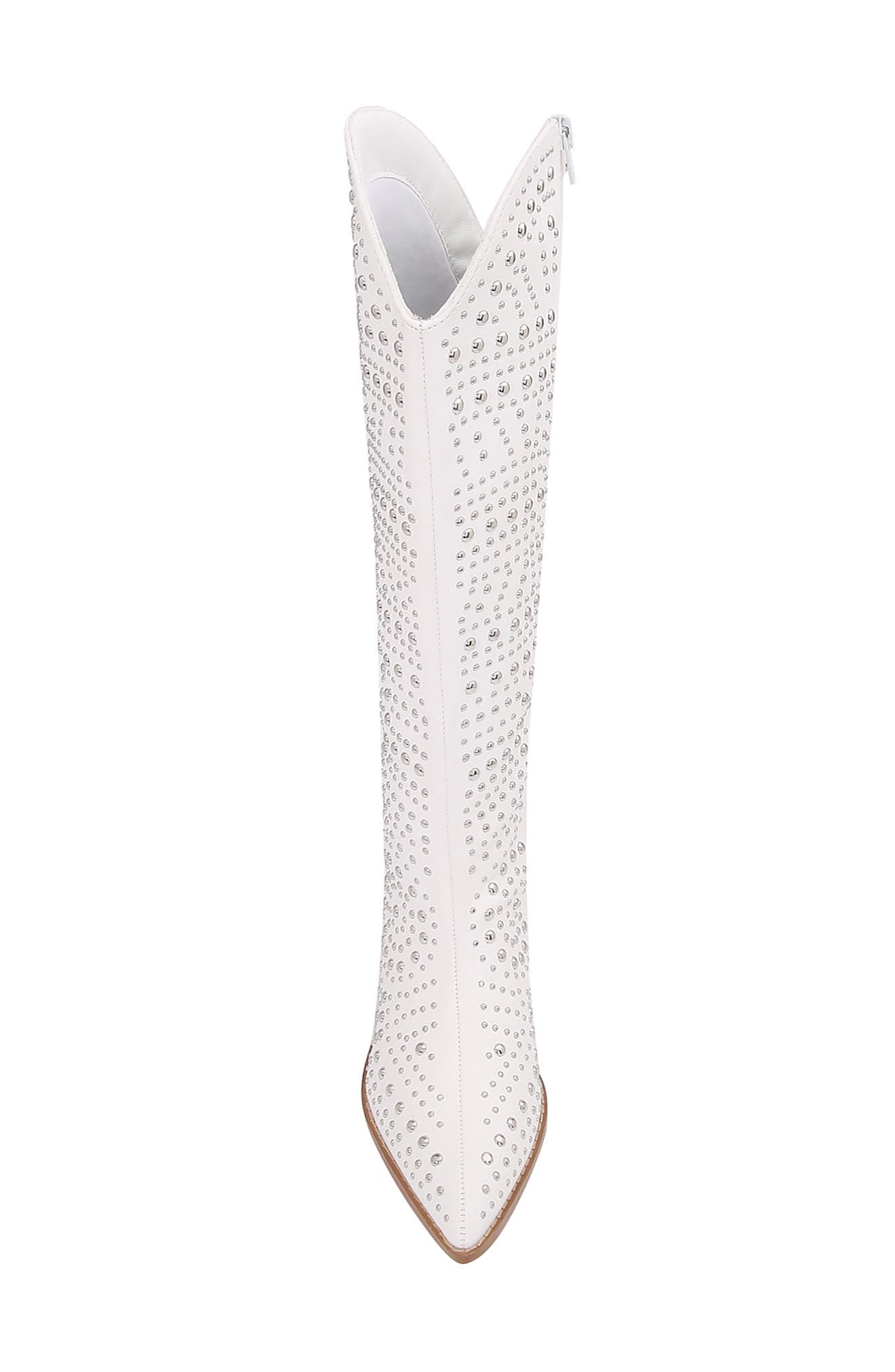 Jesse Studded Western Boot, Alternate, color, WHITE