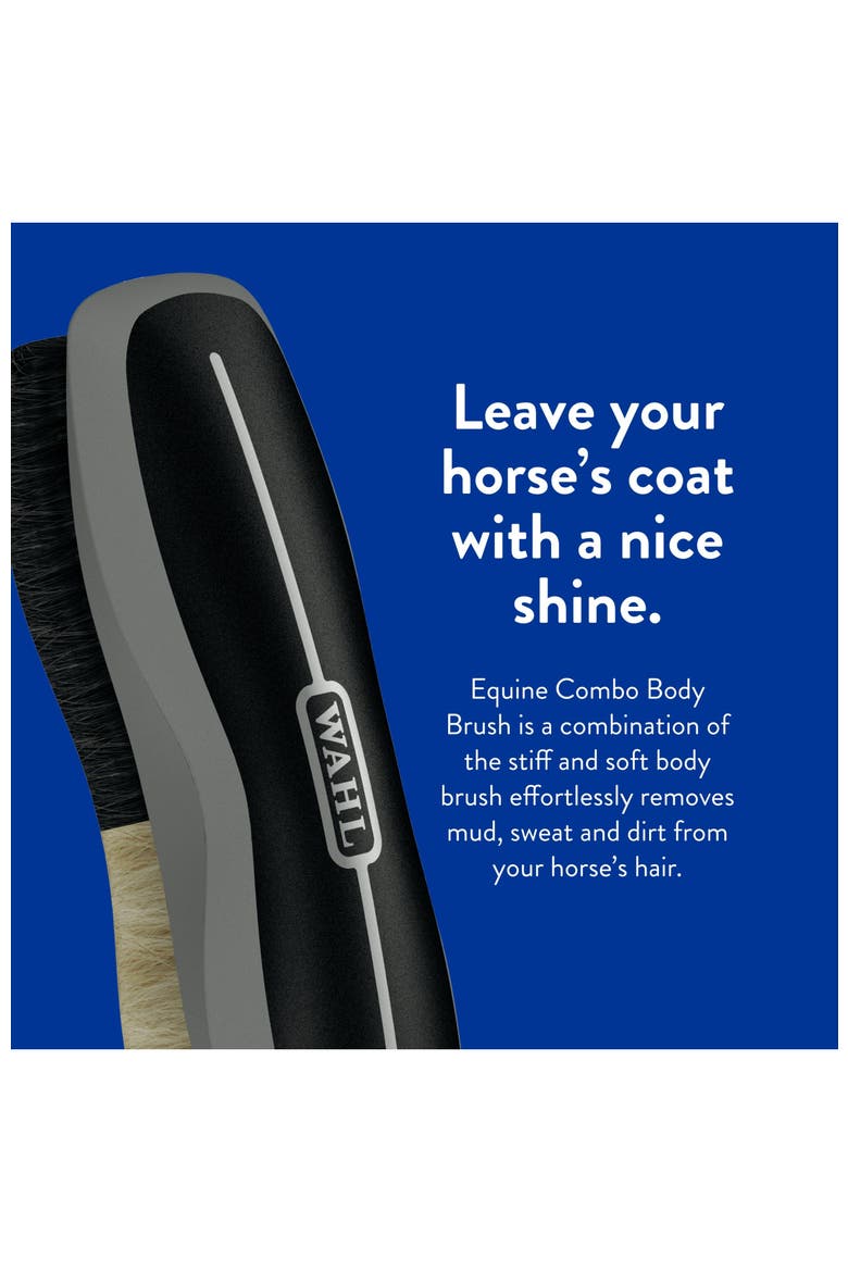 Equine Grooming Combo Body Horse Brush, Alternate, color, Black