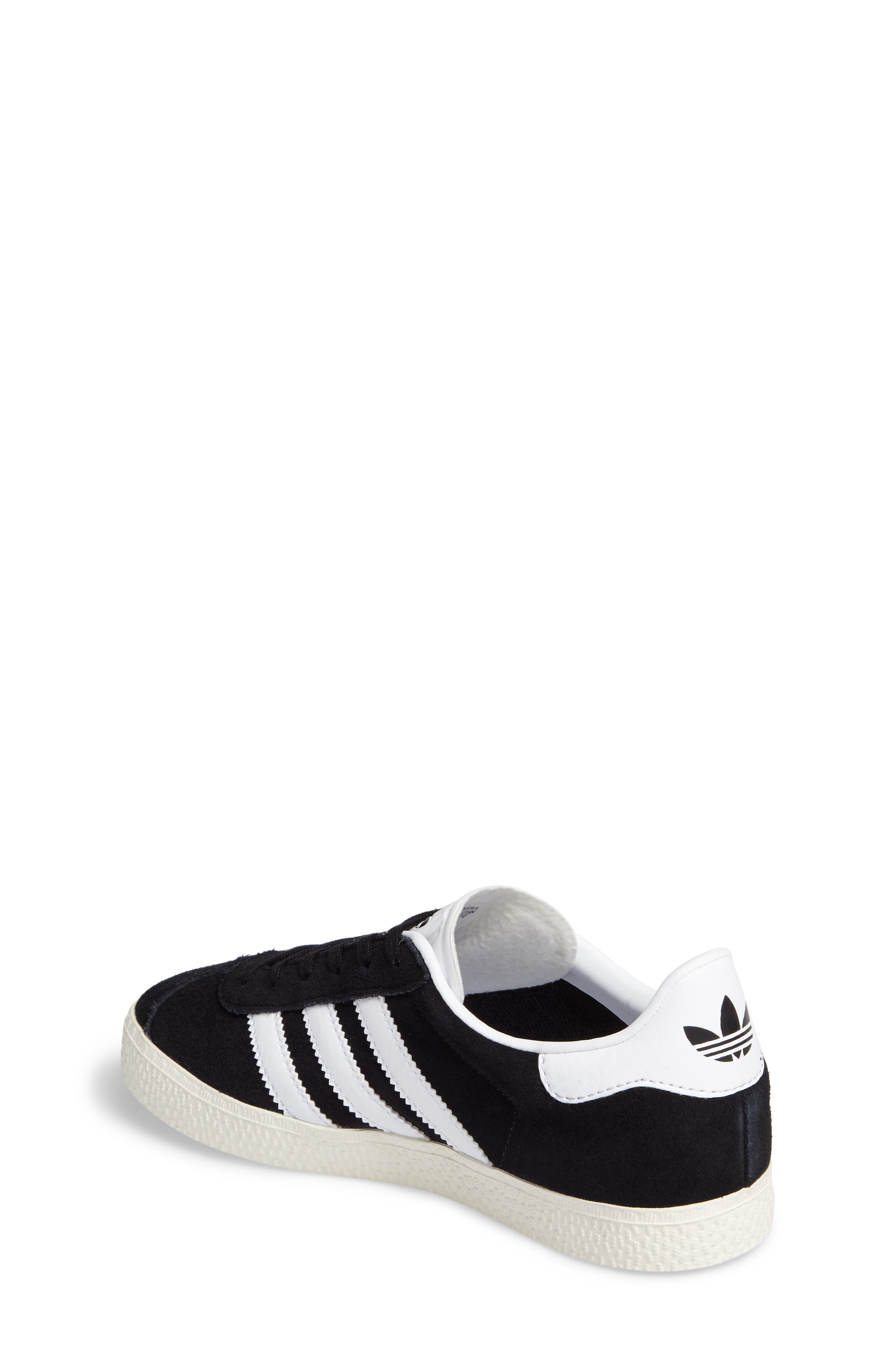 adidas Kids' Gazelle Sneaker, Alternate, color, Core Black/ White/ Gold