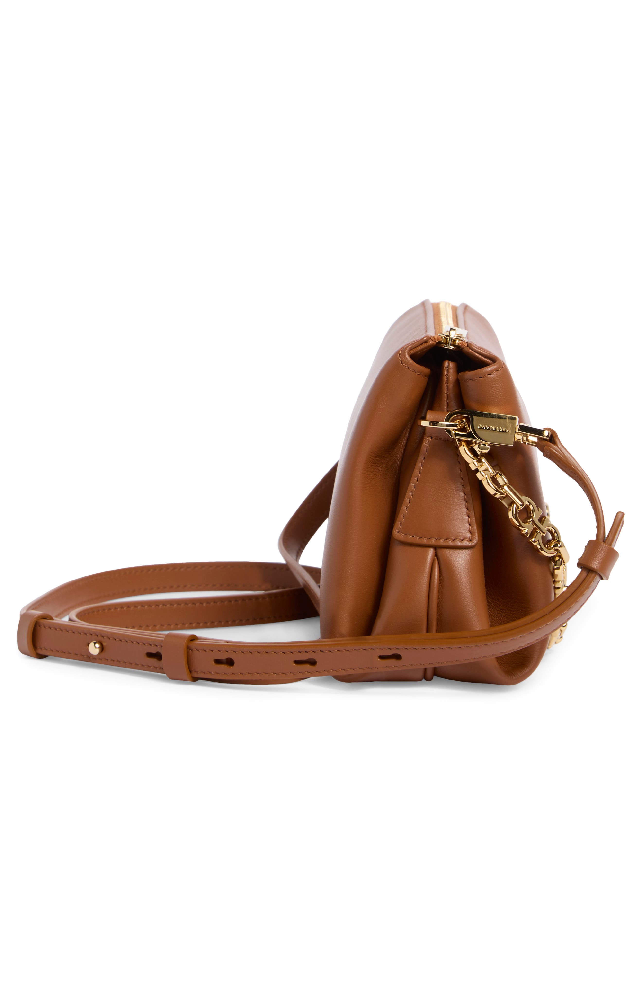 FERRAGAMO Mini New Line Shoulder Bag, Alternate, color, Natural Resort