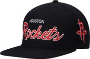 Mitchell & Ness Men's Mitchell & Ness Black Houston Rockets Hardwood Classics Script 2.0 Snapback Hat