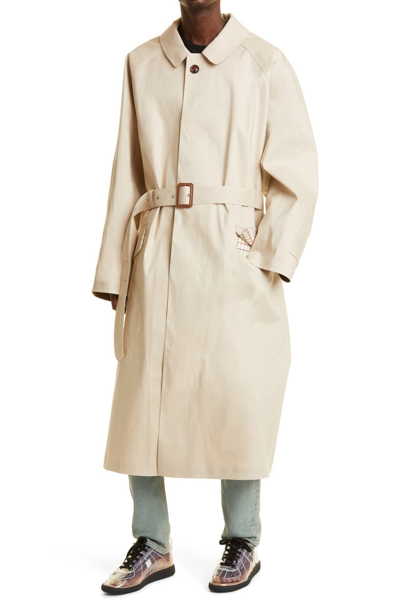 Long Trench Coat, Alternate, color, BEIGE