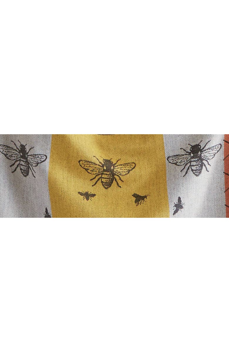 tag Beehive Print Yellow Jacquard Cotton Kitchen Dishtowel, Alternate, color, Yellow
