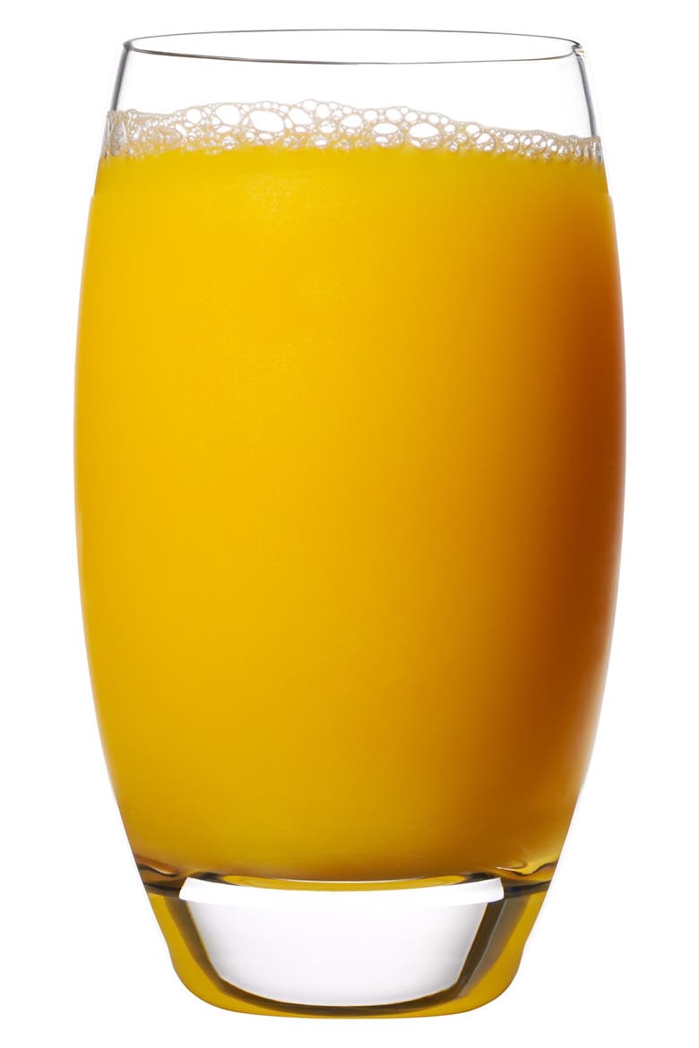 Crescendo 20 oz. Beverage/Tumbler Glasses, Set of 4, Alternate, color, CLEAR