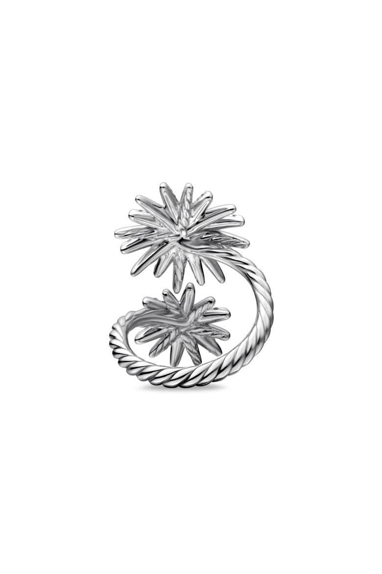 Starburst Bypass Ring, Alternate, color, STERLING SILVER