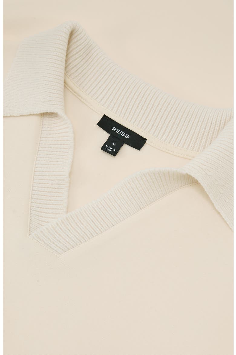 Beaton Open Collar Sweatshirt, Alternate, color, OFF WHITE