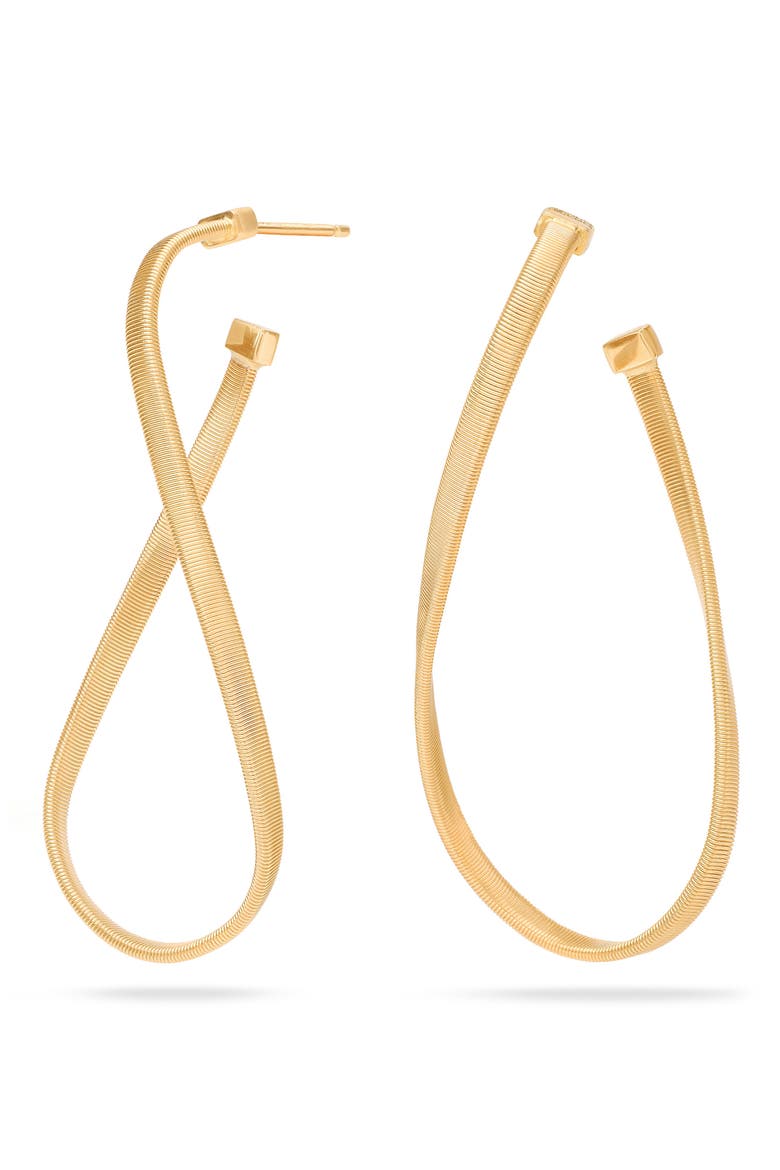 Marrakech Twist Hoop Earrings, Main, color, 18K YELLOW GOLD