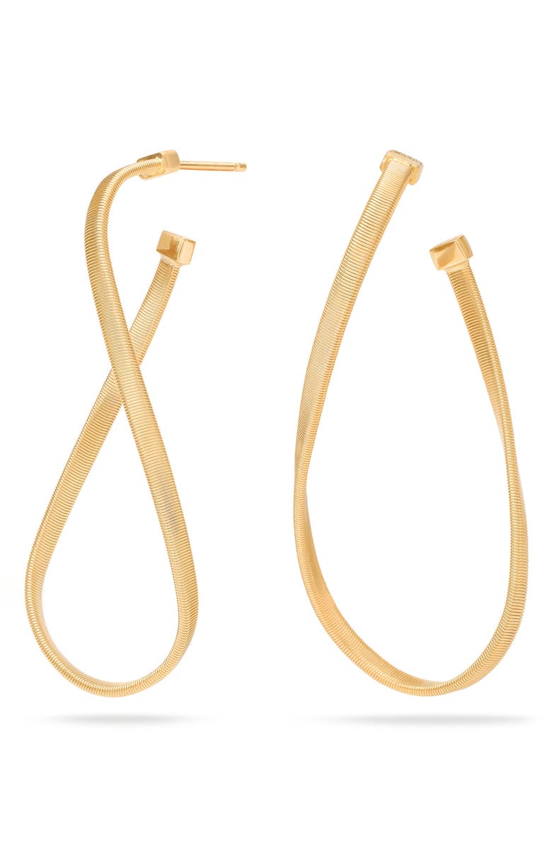 Marco Bicego Marrakech Twist Hoop Earrings, Main, color, 18K Yellow Gold