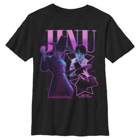 Boy's KPop Demon Hunters Jinu Saja Collage  Graphic T-Shirt