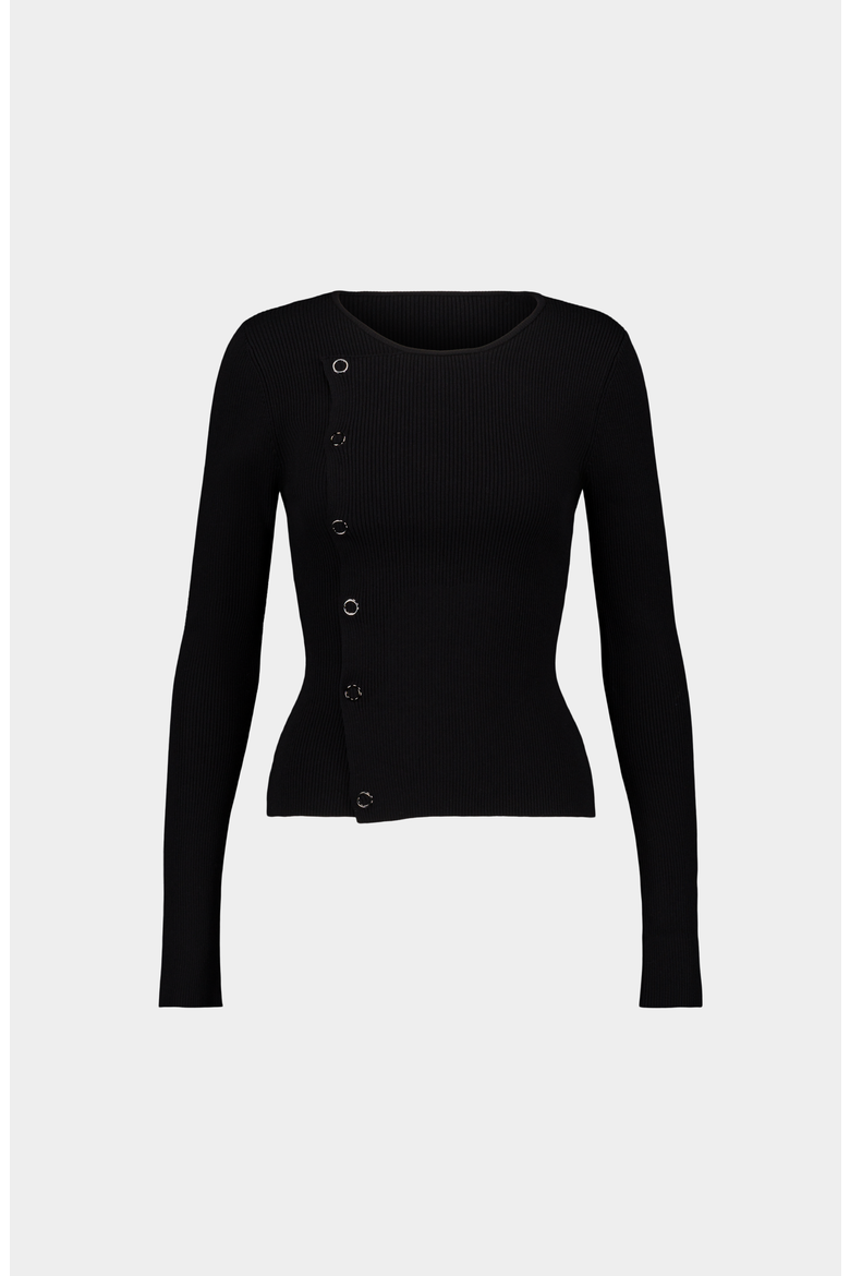 Deconstructed Rib Top, Main, color, Black