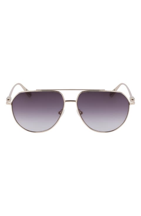 Roseau 57mm Gradient Aviator Sunglasses