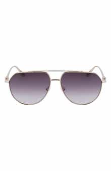 Roseau 57mm Gradient Aviator Sunglasses