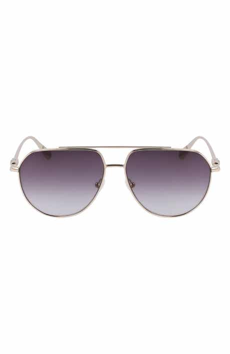 Roseau 57mm Gradient Aviator Sunglasses