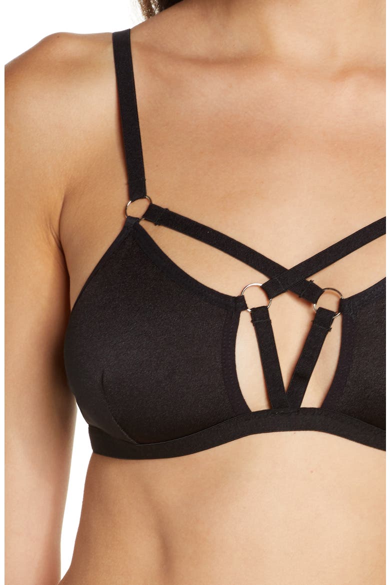 Strappy Bralette, Alternate, color, BLACK