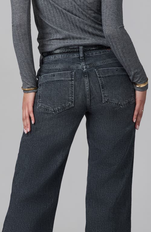 Lola Denim Miro Mid Rise Relaxed Straight Jeans In Gray