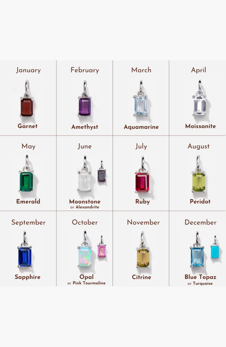 Little Sky Stone Silver Birthstone Necklace, Alternate, color, Moonstone