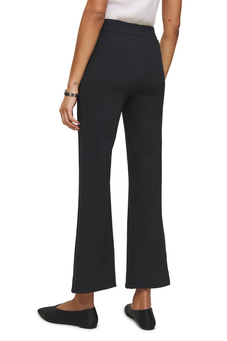 Tanya Knit Flare Ankle Pants, Alternate, color, BLACK
