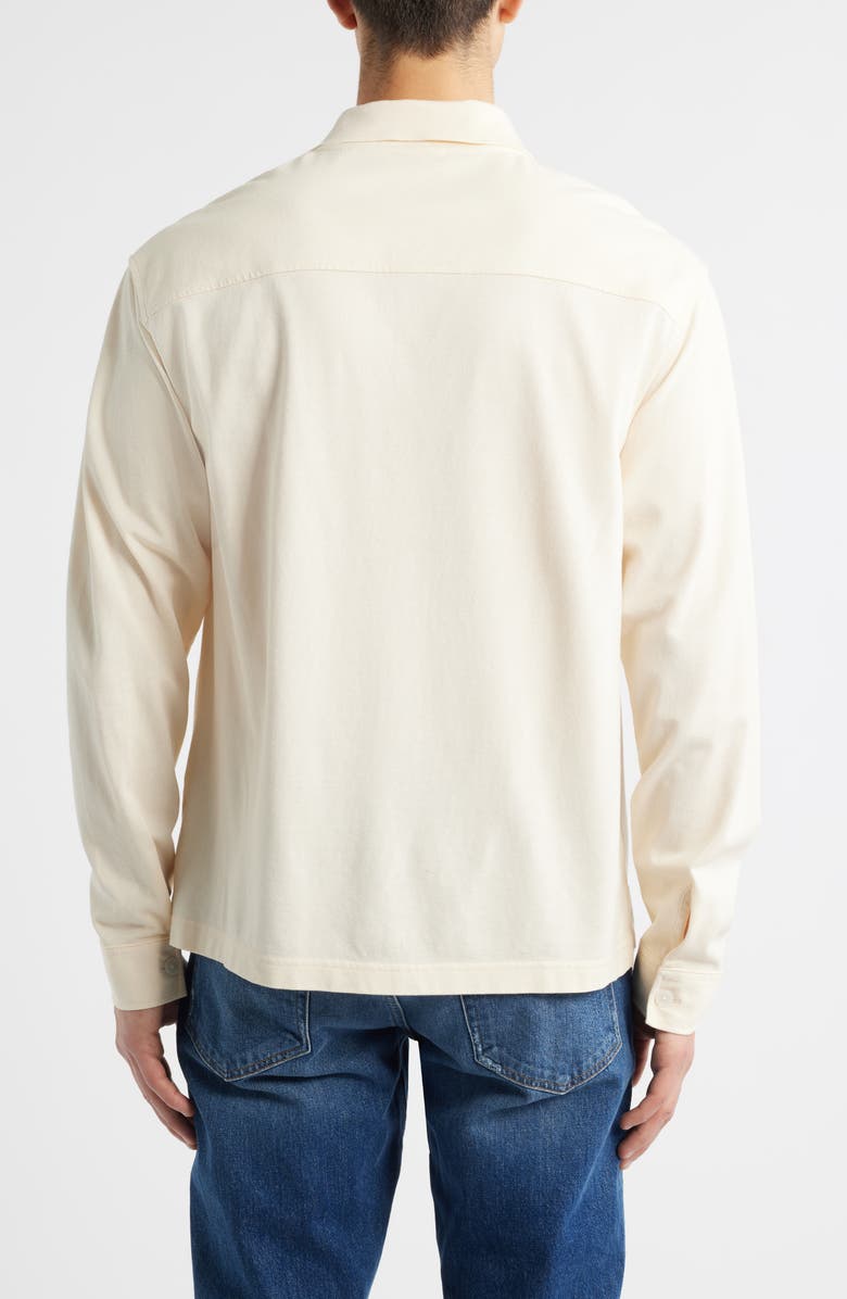 FRAME Cotton Piqué Button-Up Shirt, Alternate, color, Cream