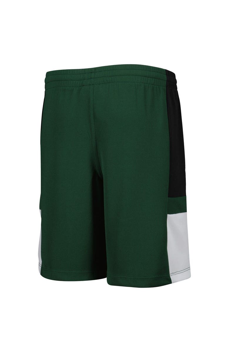Outerstuff Youth Green Michigan State Spartans Lateral Mesh Performance Shorts, Alternate, color,