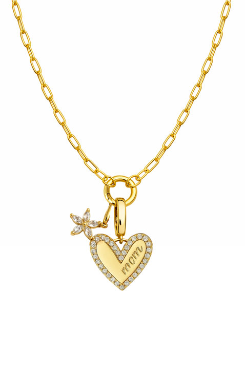 Bloom MOM Heart Necklace