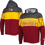 STARTER Men's Starter Heather Charcoal/Burgundy Washington Commanders Extreme Pullover Hoodie