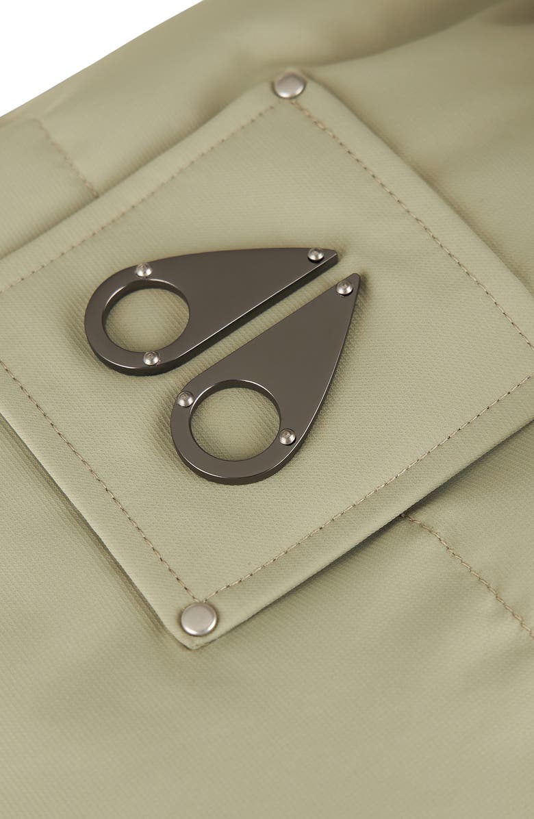 Moose Knuckles Cloud Down Puffer Bomber Jacket with Removable Hood, Alternate, color, Sage