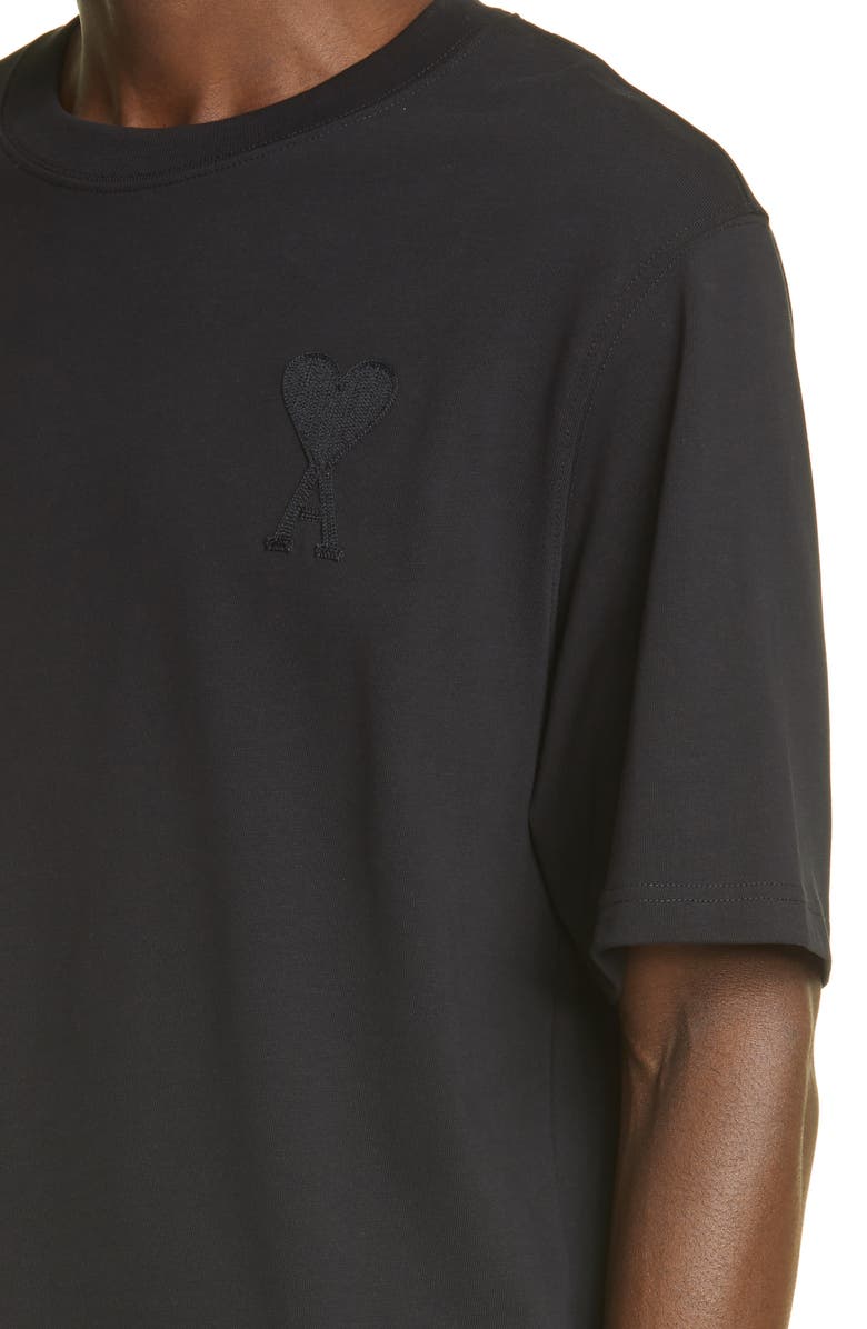 AMI Alexandre Mattiussi Ami de Coeur Embroidered Organic Cotton T-Shirt, Alternate, color, 