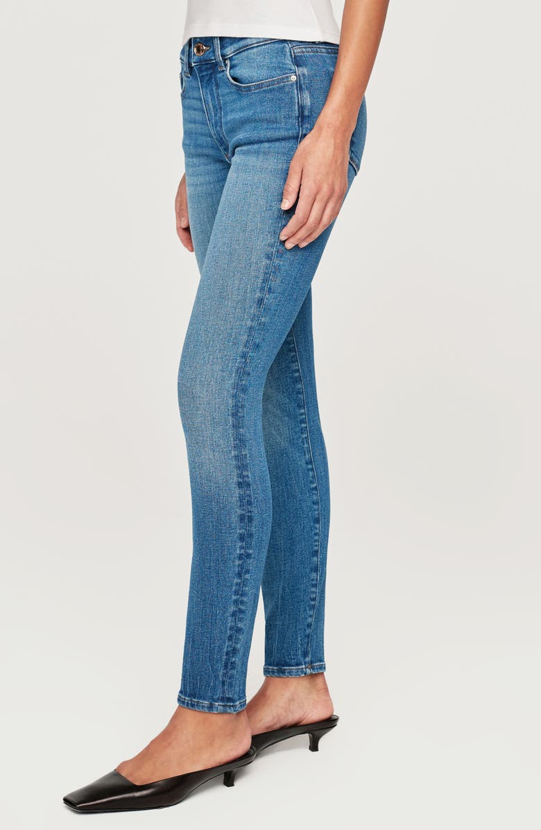 DL1961 Florence Instasculpt Raw Hem Mid Rise Skinny Jeans, Alternate, color, 