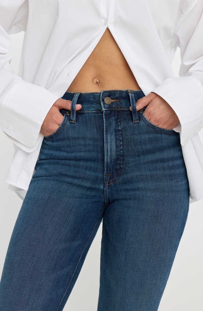 Good American Soft-Tech Good Classic Bootcut Jeans, Alternate, color, Indigo863