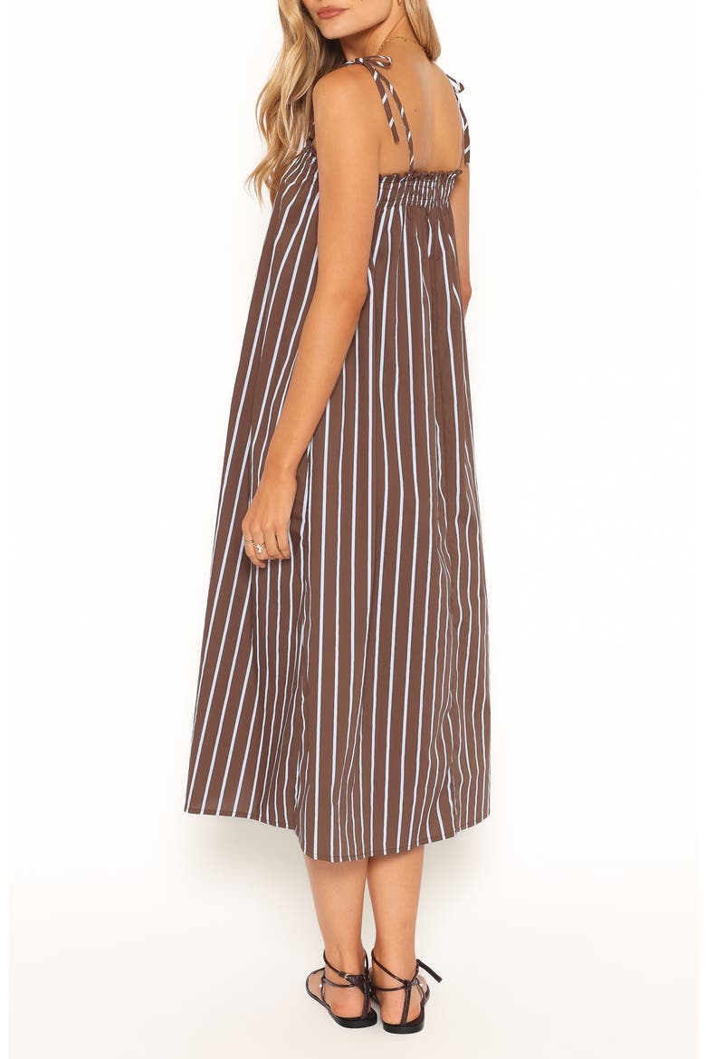 Talita Striped Maxi Dress, Alternate, color, BROWN/ BLUE STRIPE