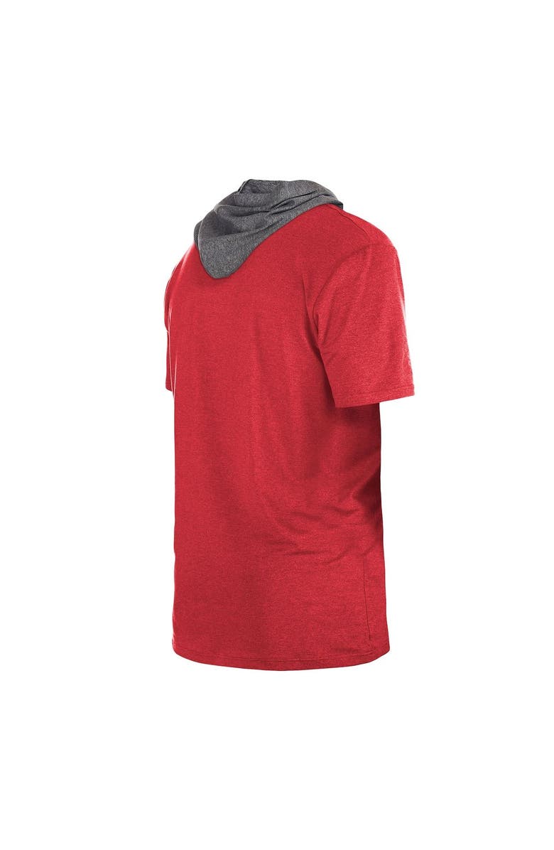 New Era Men's New Era Heather Red Chicago Bulls Active Hoodie T-Shirt, Alternate, color, Red