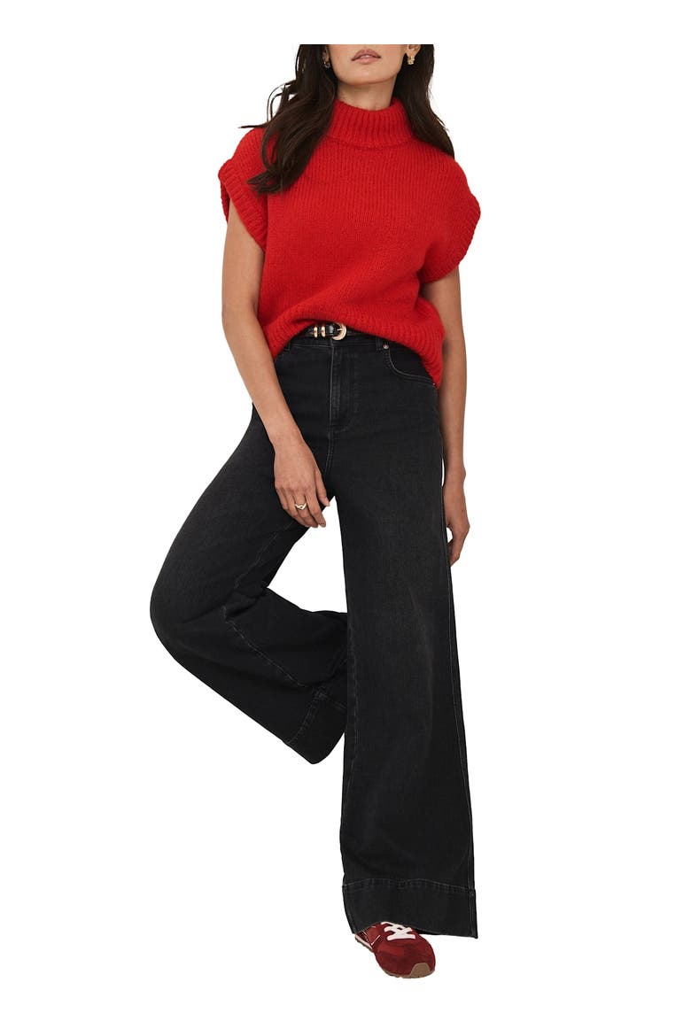 Wool Blend Knit Top, Alternate, color, Red