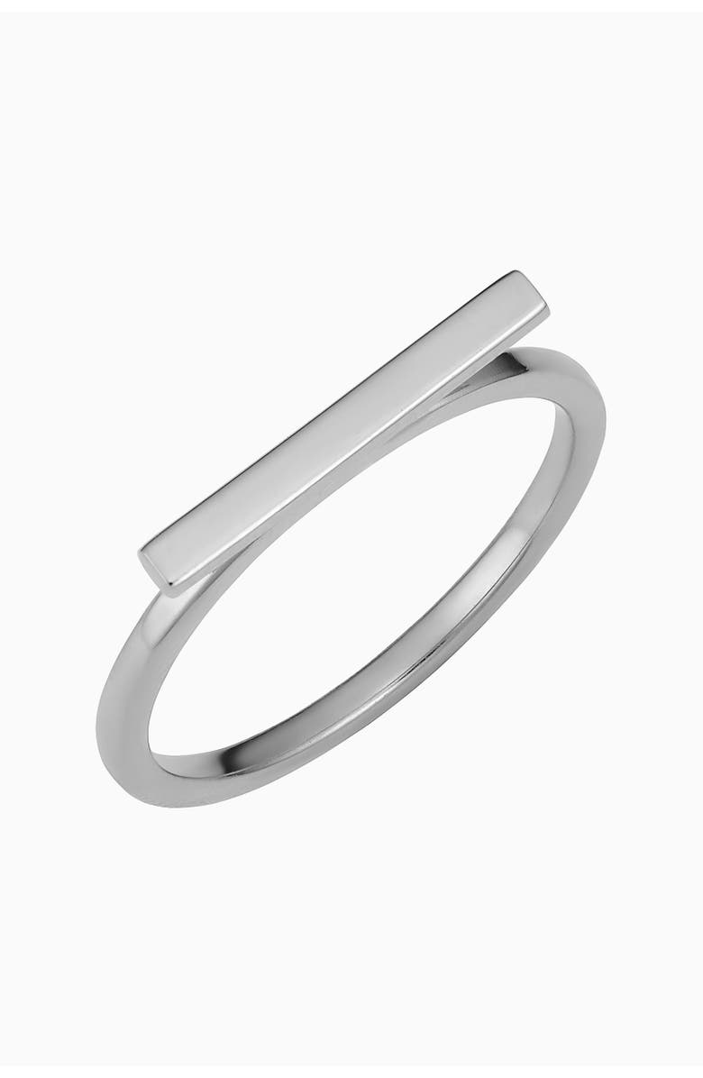 Oradina 14K Gold Brooklyn Bar Ring, Main, color, White Gold