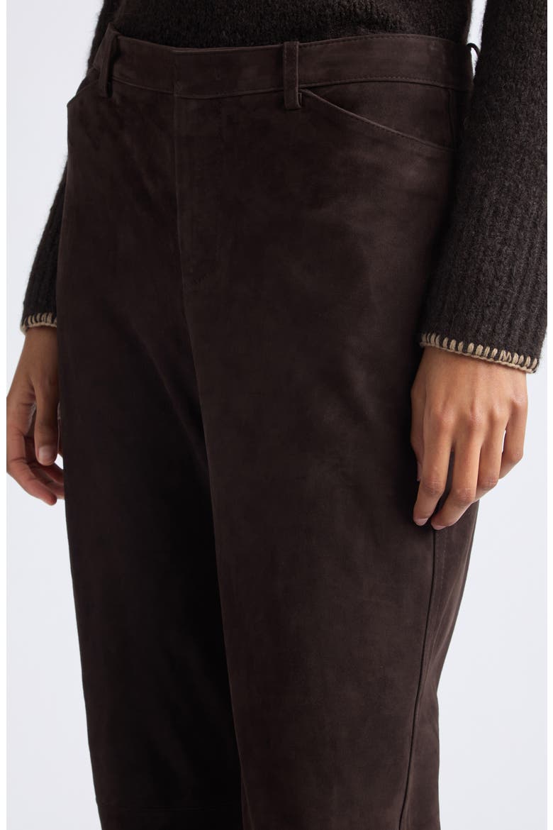 Mid-Rise Suede Pants, Alternate, color, MIDLAND