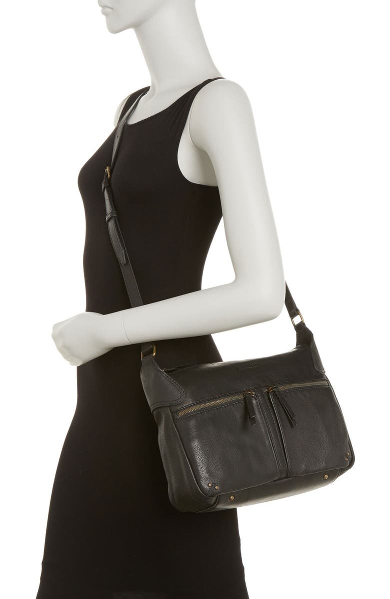 AMERICAN LEATHER CO. Hanover Crossbody Leather Bag, Main, color,