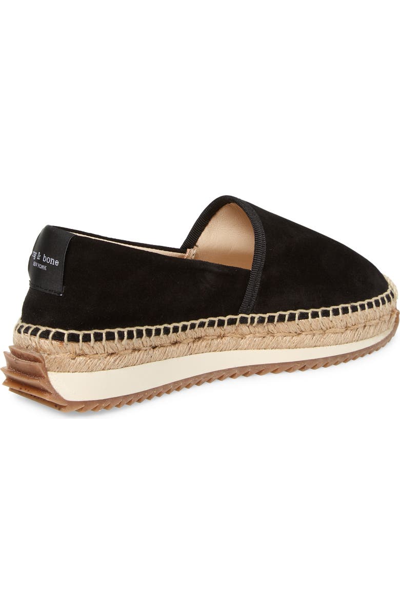 rag & bone Espadrille Slip-On Sneaker, Alternate, color, Black Suede