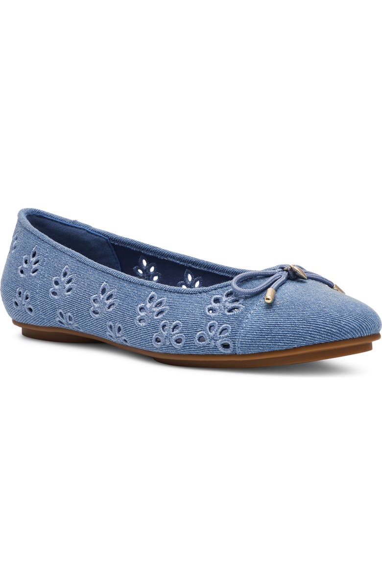 Anne Klein Luci Flat, Main, color, Denim