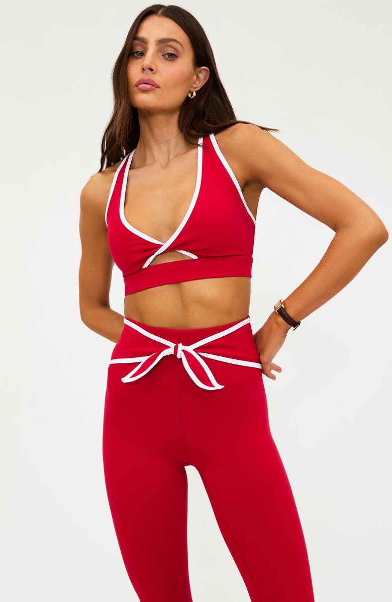 Beach Riot Twist Cutout Sports Bra, Alternate, color, Peppermint