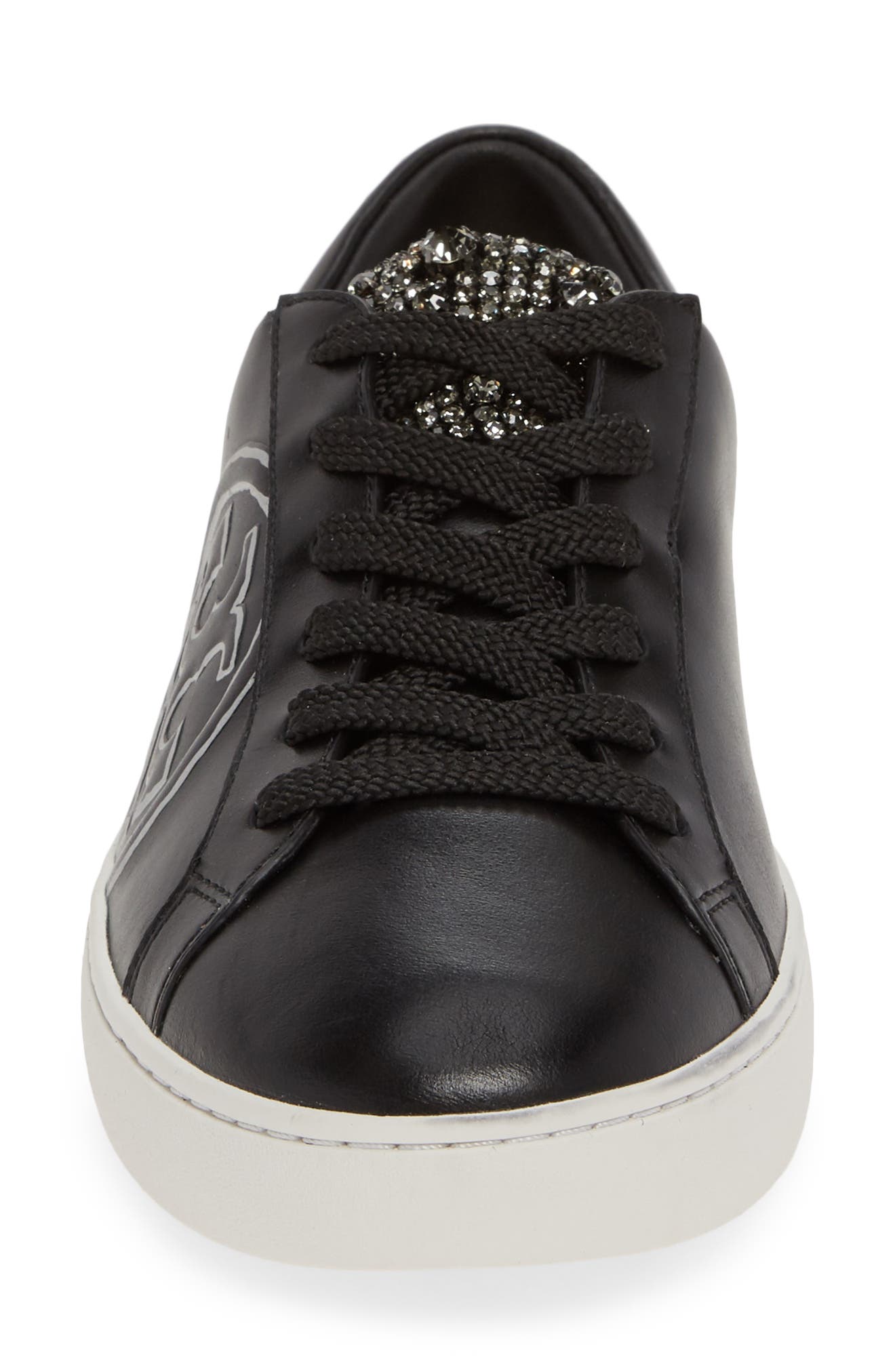 Tory Burch Embellished Logo Sneaker, Alternate, color, 